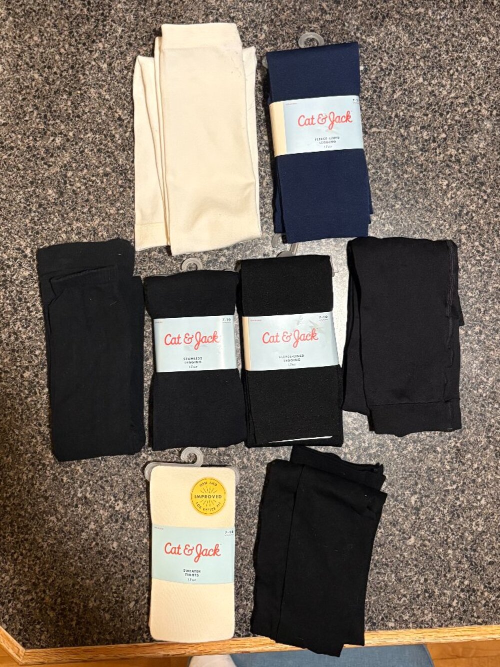 Bundle of Cat & Jack tights size 7-10 - NEW and out of package